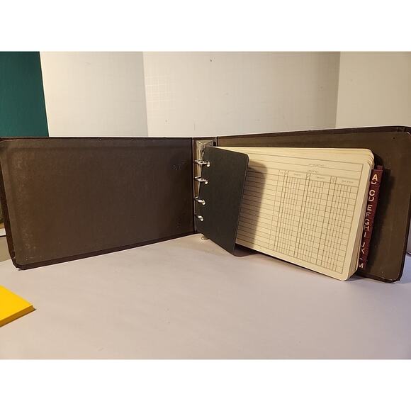 Vintage Unused Brown & Gold Ring Binder Ledger Book - Picture 6 of 9